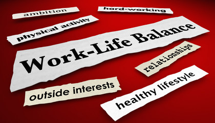 Work-Life Balance Career Job Life News Headlines 3d Illustration