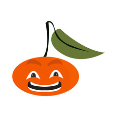 Happy tangerine cartoon image. Vector illustration design