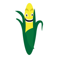 Happy corn cartoon image. Vector illustration design