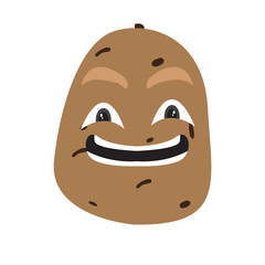 Happy potato cartoon image. Vector illustration design