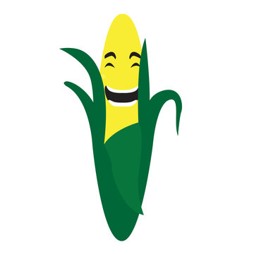 Happy corn cartoon image. Vector illustration design