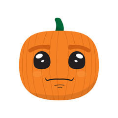 Cute pumpkin cartoon image. Vector illustration design