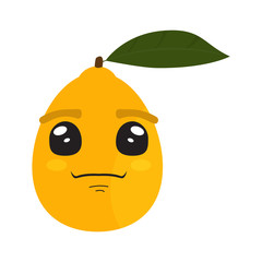 Cute orange cartoon image. Vector illustration design