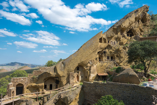 Kakheti, Georgia - Jul 20 2018: David Gareja monastery complex. a famous historic site in Kakheti, Georgia.