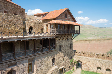 Obraz premium Kakheti, Georgia - Jul 20 2018: David Gareja monastery complex. a famous historic site in Kakheti, Georgia.