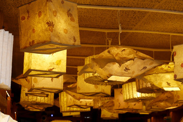 Decorative lanterns in the historic city of Lijiang, Yunnan, China