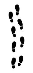 Modern design shoes foot step icon on white background