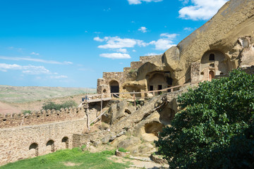 Fototapeta na wymiar Kakheti, Georgia - Jul 20 2018: David Gareja monastery complex. a famous historic site in Kakheti, Georgia.