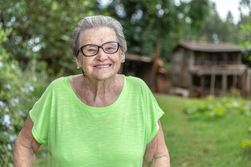Happy Brazilian elderly farmer.
