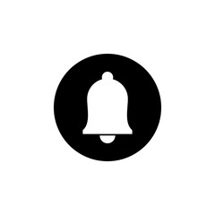 Bell Icon in trendy flat style isolated on grey background. Notification symbol for your web site design