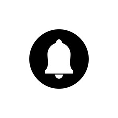 Bell Icon in trendy flat style isolated on grey background. Notification symbol for your web site design