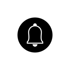 Bell Icon in trendy flat style isolated on grey background. Notification symbol for your web site design