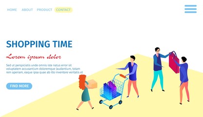 Men and Women Choosing, Buying and Selling Goods