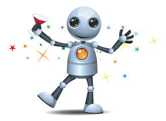 little robot dancing on party