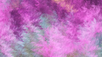 Abstract grey and pink fantastic clouds. Colorful fractal background. Digital art. 3d rendering.