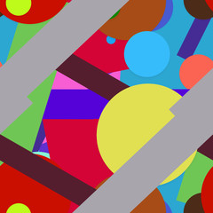 Flat material design - Creative vector trend seamless