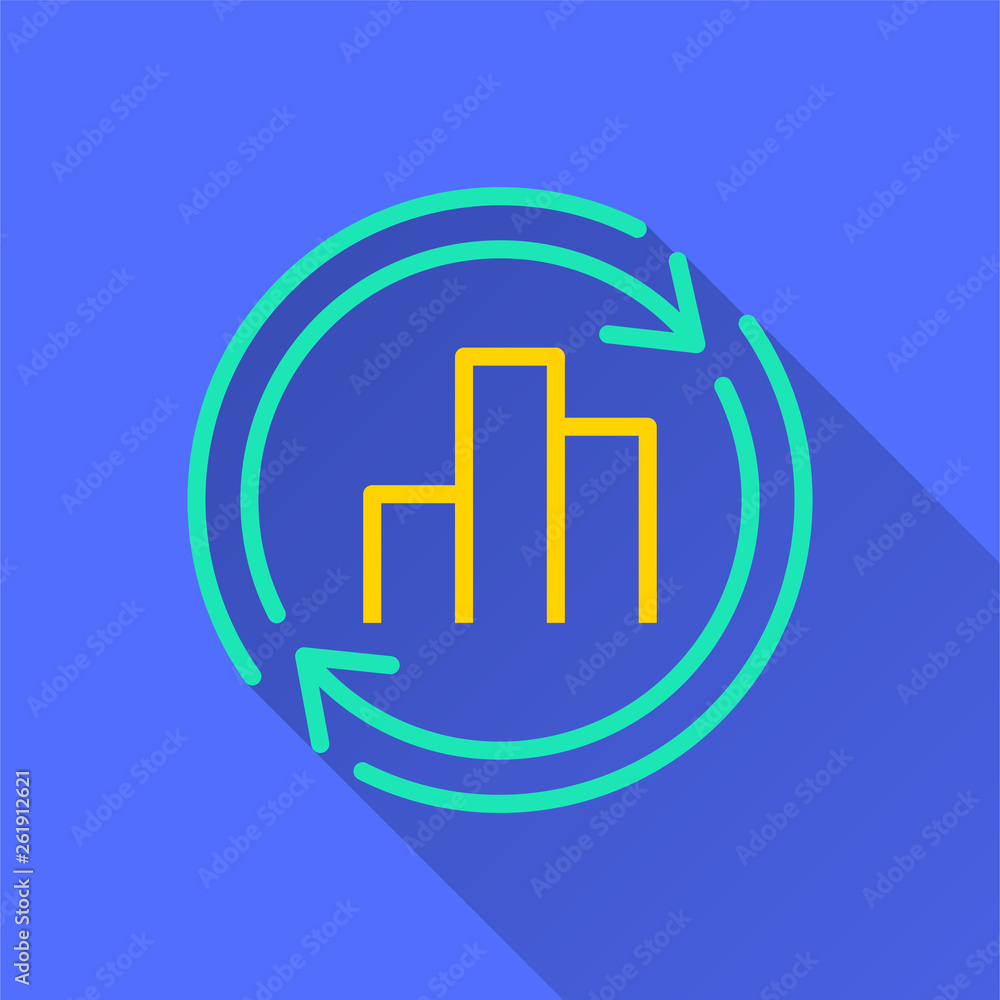 Aufkleber data analysis - vector icon for graphic and web design.