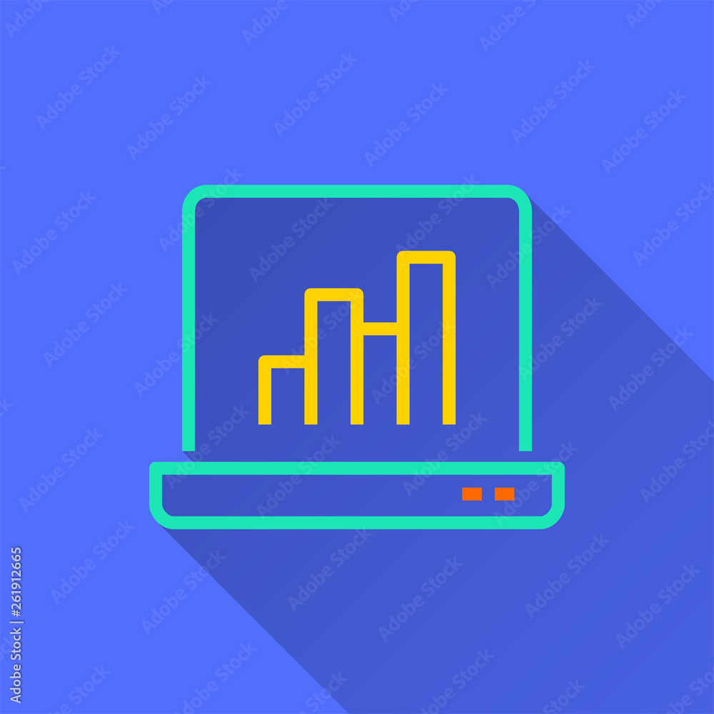 Aufkleber data analysis - vector icon for graphic and web design.