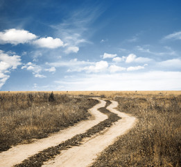 road in the fields