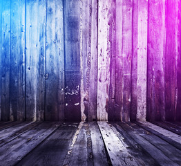 interior with neon lights