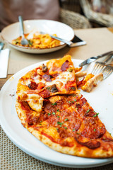 pizza in the pizzeria