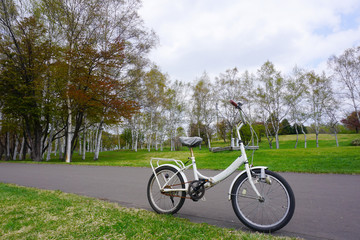 公園にある自転車