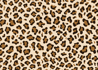 Simple Leopard pattern design. Animal print vector illustration background. Wildlife fur skin design illustration for web, home decor, fashion, surface, graphic design