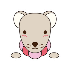 メスのネズミのイラスト