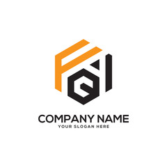 F initial logo design