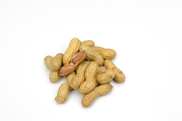peanuts isolated on white background