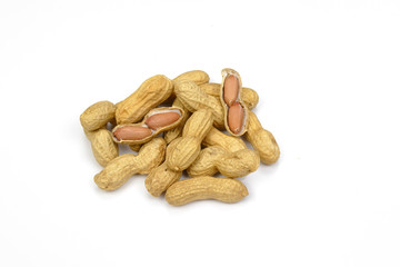peanuts isolated on white background