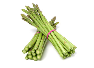 Asparagus on white background
