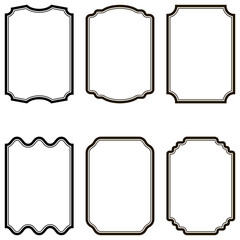 Set form shape template retro labels, vector vintage labels on the bottle