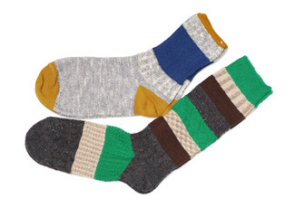 Socks on white background 