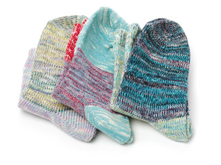 Socks on white background 