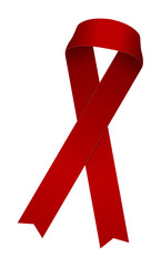 Awareness ribbon illustration (red)