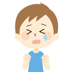 泣く男の子