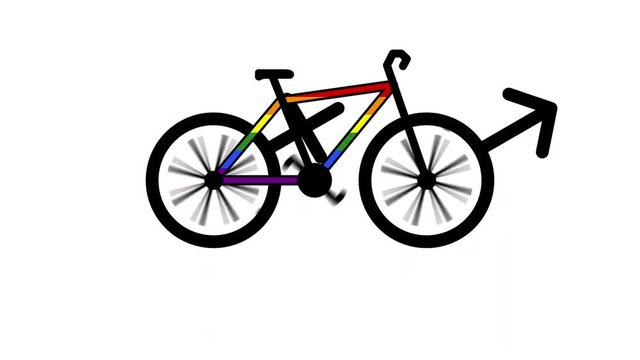 Bike Gender for Women and Men Sign to LGBT