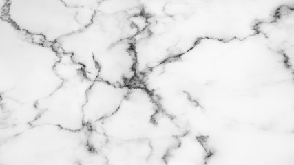 White marble texture with natural pattern for background.