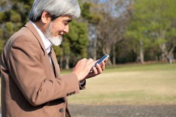 シニア　老人のポートレート