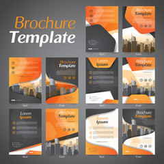 Set of Business Brochure Flyer Design Layout Template - Vector Eps10.	