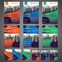 Corporate Business Flyer Design Template with 3 Various Options. Vector Illustration.	