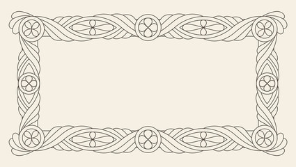 Vintage Ornament Greeting Card Vector Template. Retro Luxury Invitation, Royal Certificate. Flourishes frame. Vintage Background, Vintage Frame, Vintage Ornament, Ornaments Vector, Ornamental Frame.