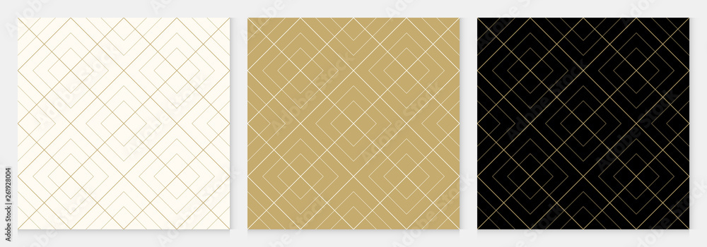 Poster background pattern seamless geometric abstract gold luxury color vector.