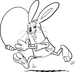 Easter bunny and egg