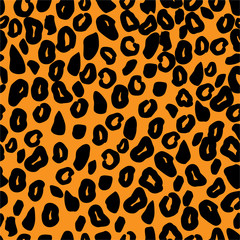 Fototapeta na wymiar Leopards Print Seamless Pattern Predatory African style