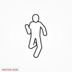 Running Icon vector sign symbol for design