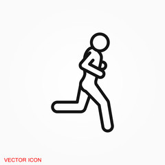 Running Icon vector sign symbol for design