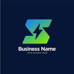 S logo designs vector, energy logo design concept