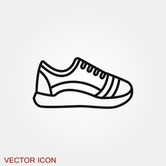 Sneakers icon vector sign symbol for design